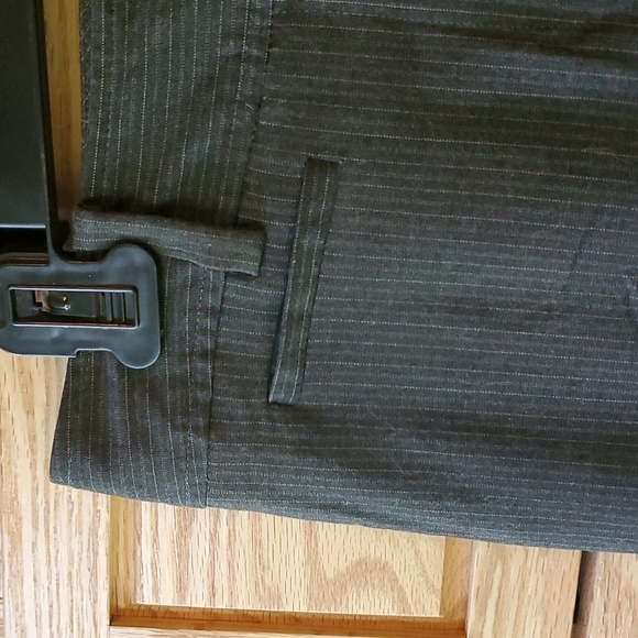 Ann Taylor wide leg dress pants gray pinstripes Sz 2 - Picture 2 of 10